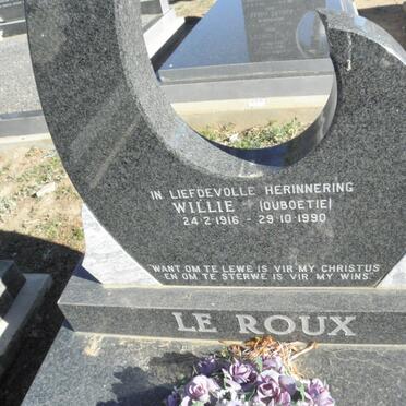 ROUX Willie, Le 1916-1990