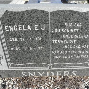 SNYDERS Engela E.J. 1911-1979