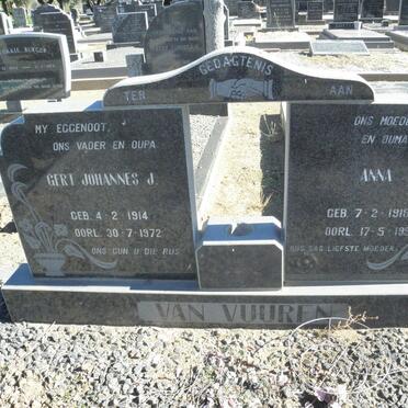 VUUREN Gert Johannes J., van 1914-1972 &amp; Anna 1918-1991