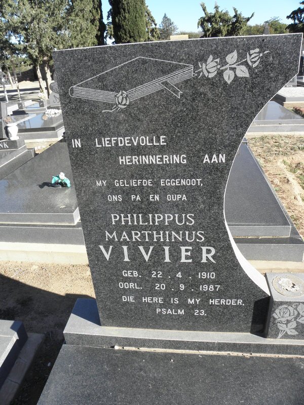 VIVIER Philippus Marthinus 1910-1987