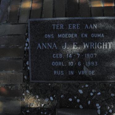 WRIGHT Anna J.E. 1907-1993
