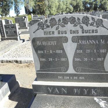 WYK Burgert, van 1869-1967 &amp; Johanna M.A. 1882-1967