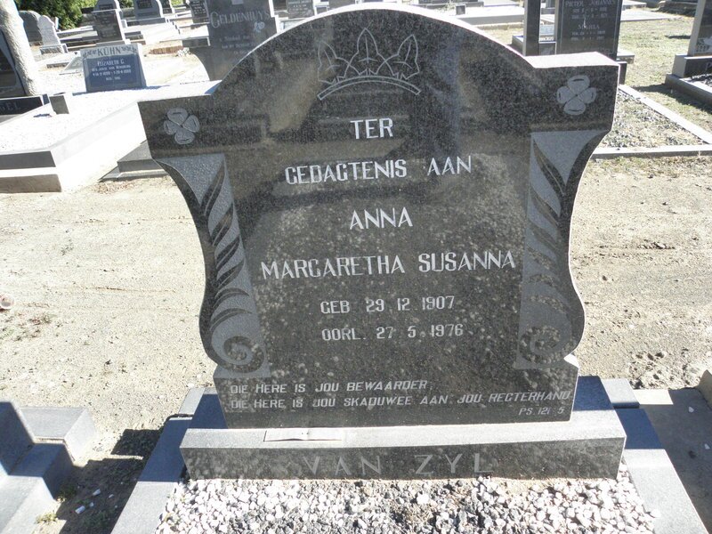ZYL Anna Margaretha Susanna, van 1907-1976