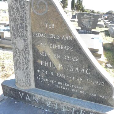 ZITTERS Philip Isaac, van 1951-1972 :: VAN ZITTERS Neville William 1946-2007