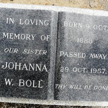 BOLL Johanna W. 1888-1957