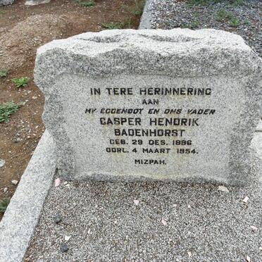 BADENHORST Casper Hendrik 1896-1954
