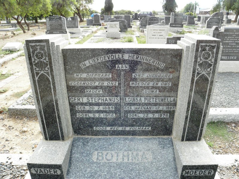 BOTHMA Gert Stephanus 1889-1956 &amp; Louisa Pieternella AVENANT 1897-1976