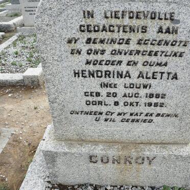 CONROY Hendrina Aletta nee LOUW 1882-1952
