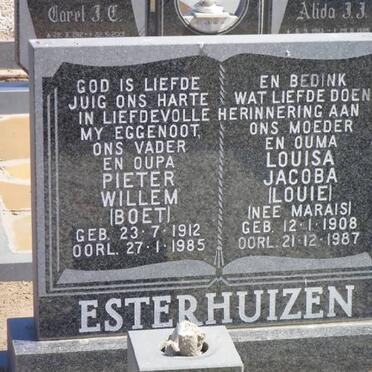 ESTERHUIZEN Pieter Willem 1912-1985 &amp; Louisa Jacoba MARAIS 1908-1987