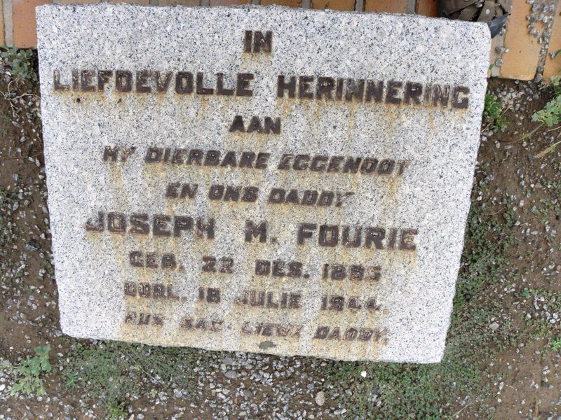 FOURIE Joseph M. 1895-1944