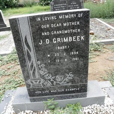 GRIMBEEK J.D. 1894-1981