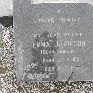 JAMIESON Emma nee SIMPSON 1887-1970
