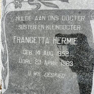 JAARSVELD Francetta Hermie, van 1952-1963