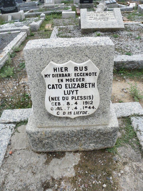 LUYT Cato Elizabeth nee Du PLESSIS 1912-1944