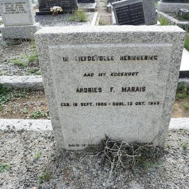 MARAIS Andries F. 1905-1958