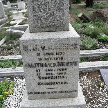 MERWE S.J., v.d. 187?19?5 &amp; Salitha 1884-19?3