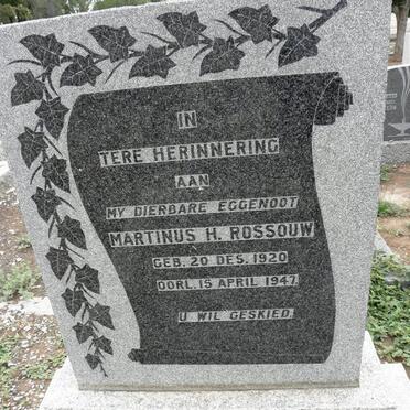 ROSSOUW Martinus H. 1920-1947