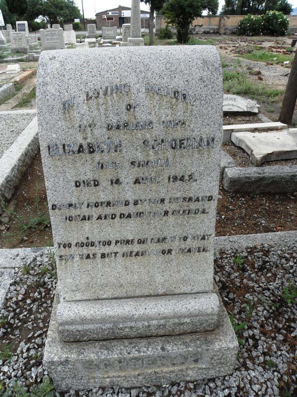 SCHOEMAN Elizabeth nee SMITH -1942