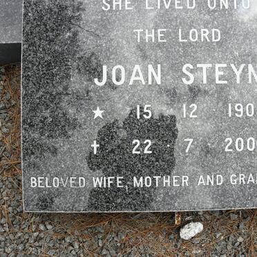 STEYN Joan 1908-2000
