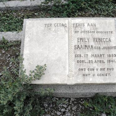 SAAIMAN Emily Rebecca nee JOUBERT 1893-1941