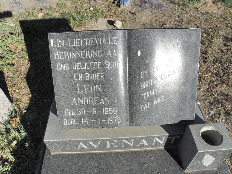 AVENANT Leon Andreas 1956-1979