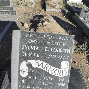 BARNARD Sylvia Elizabeth nee AVENANT 1931-1986