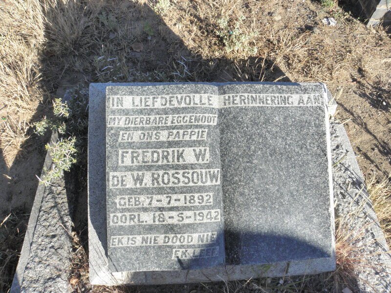 ROSSOUW Fredrik W. de W. 1892-1942