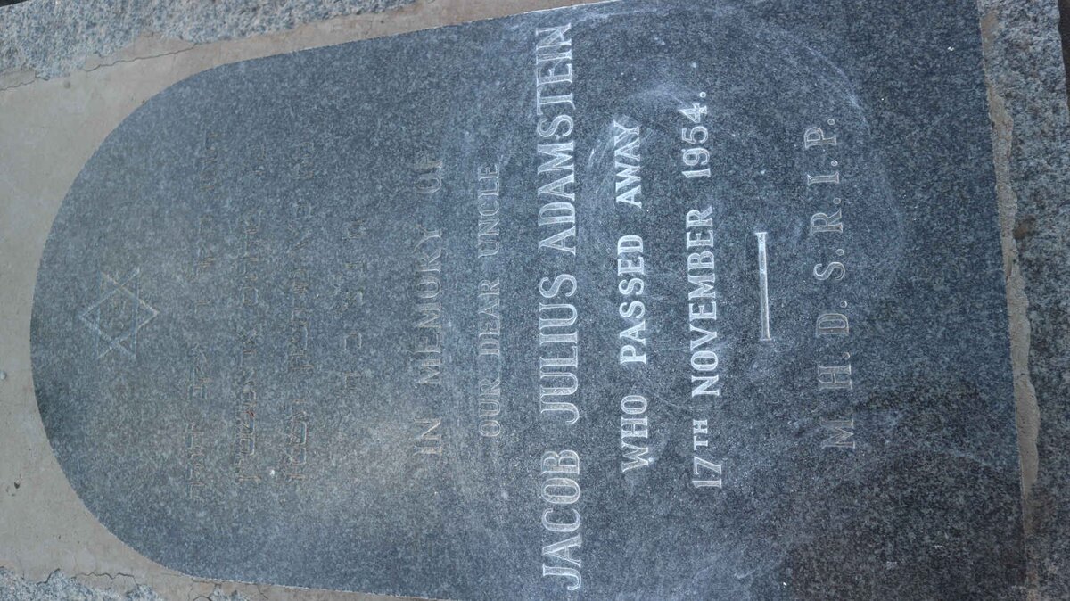 ADAMSTEIN Jacob Julius -1954