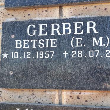 GERBER Betsie E.M. 1957-2011