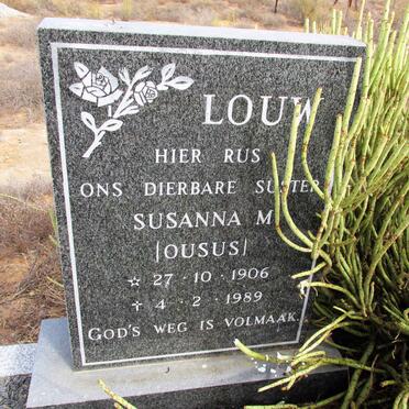 LOUW Susanna M. 1906-1989