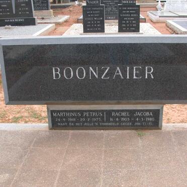 BOONZAIER Marthinus Petrus 1901-1973 &amp; Rachel Jacoba 1903-1980