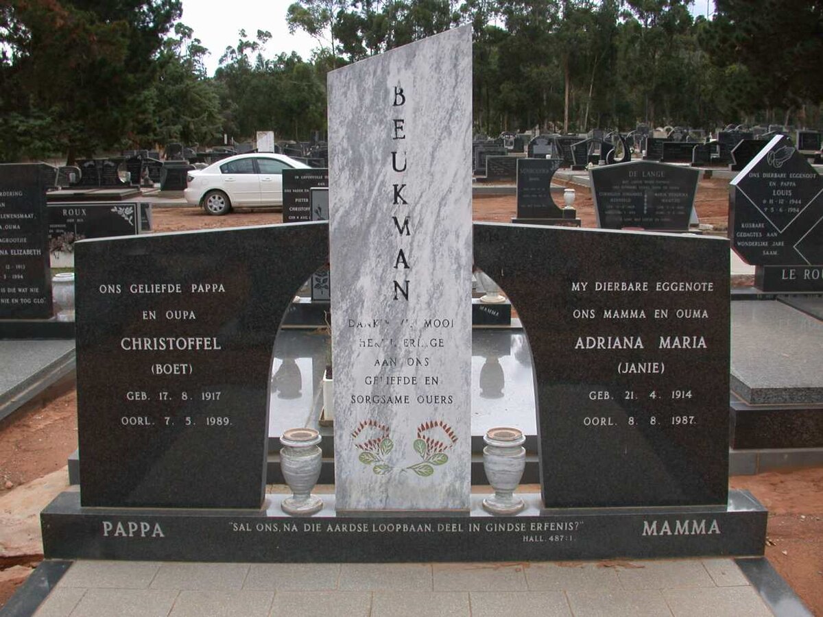 BEUKMAN Christoffel 1917-1989 &amp; Adriana Maria 1914-1987