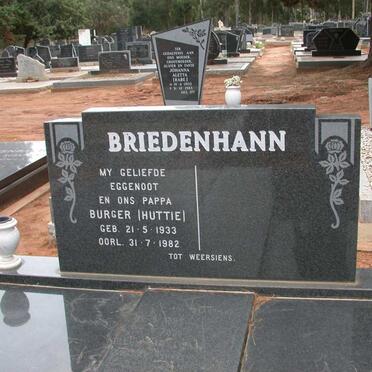 BRIEDENHANN Burger 1933-1982