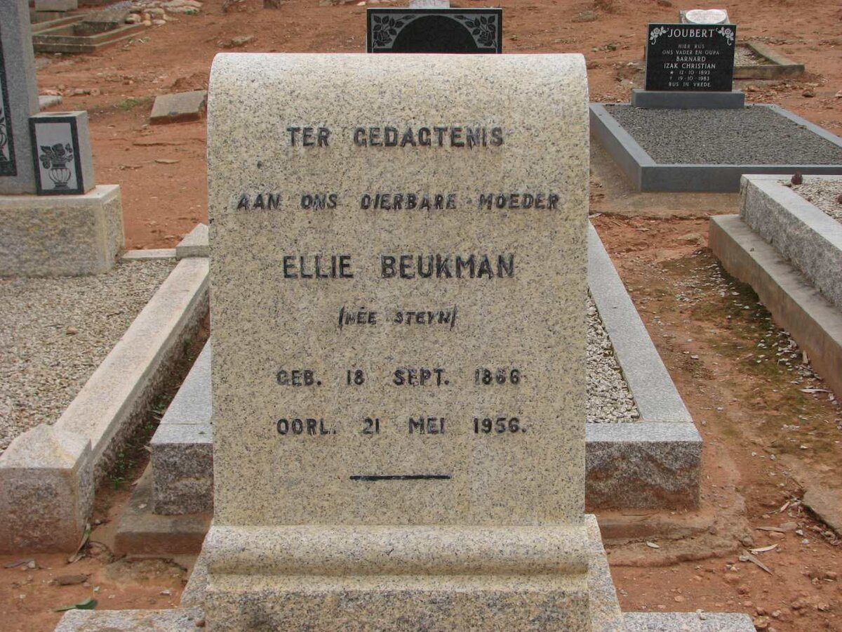 BEUKMAN Ellie nee STEYN 1866-1956