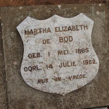 BOD Martha Elizabeth, de 1865-1952