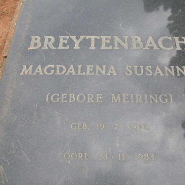 BREYTENBACH Magdalena Susanna nee MEIRING 1903-1983