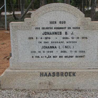 HAASBROEK Johannes 1878-1979 &amp; Johanna NEL 1896-1988