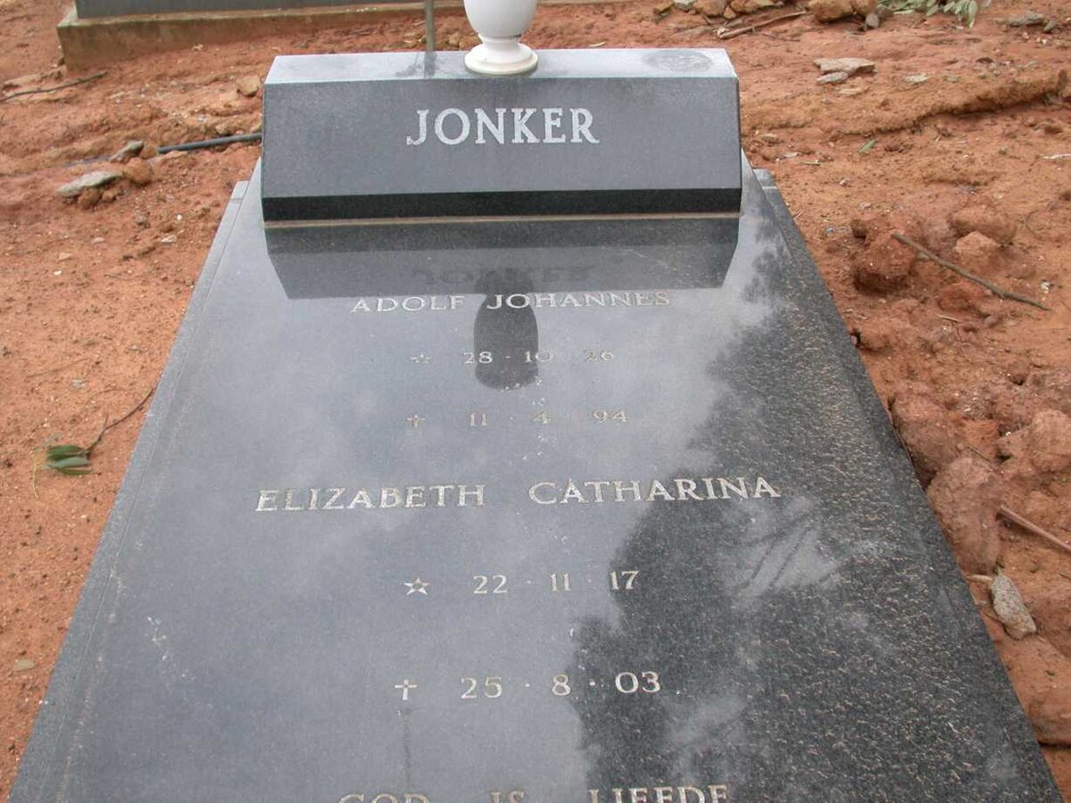 JONKER Adolf Johannes 1920-1994 &amp; Elizabeth Catharina 1917-2003