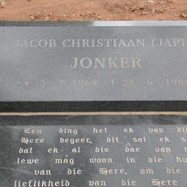JONKER Jacob Christiaan 1969-1984
