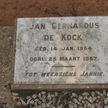 KOCK Jan Gerhardus, de 1954-1957