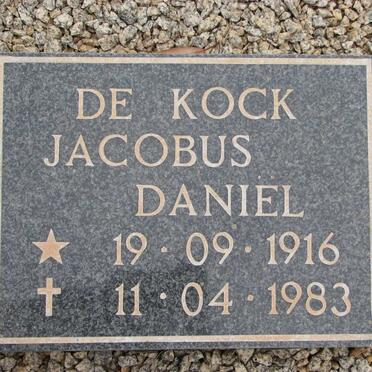KOCK Jacobus Daniel, de 1916-1983