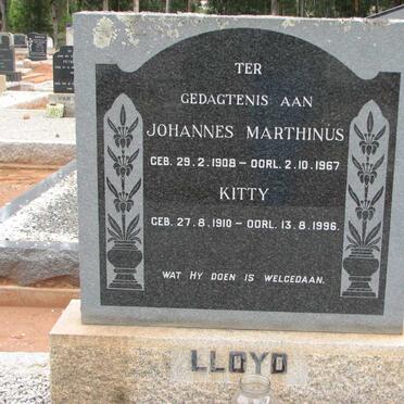 LLOYD Johannes Marthinus 1908-1967 &amp; Kitty 1910-1996