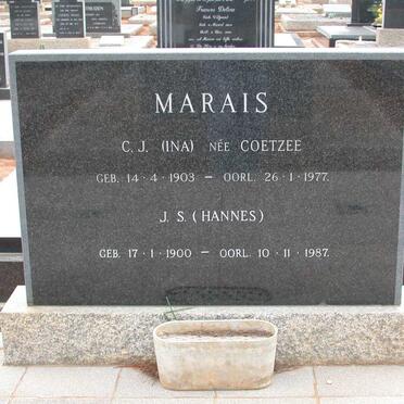 MARAIS J.S. 1900-1987 &amp; C.J. COETZEE 1903-1977