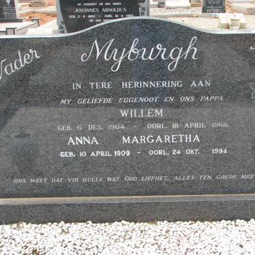 MYBURGH Willem 1904-1968 &amp; Anna Margaretha 1909-1994