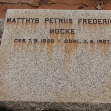 MOCKE Matthys Petrus Frederick 1899-1957