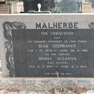 MALHERBE Isak Stephanus 1902-1961 &amp; Maria Susanna FOUCHE 1899-1972