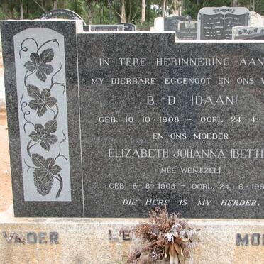 ROUX B.D., le 1908-1967 &amp; Elizabeth Johanna WENTZEL 1908-1969