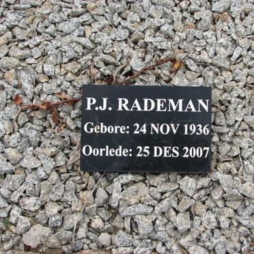 RADEMAN P.J. 1936-2007