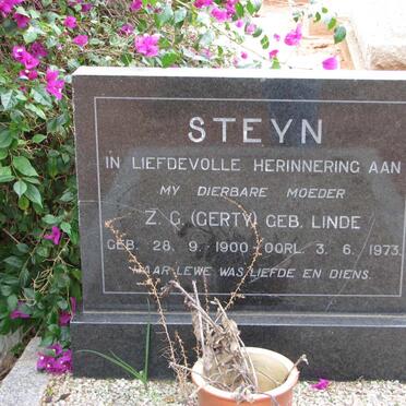 STEYN Z.G. nee LINDE