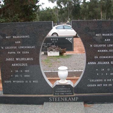 STEENKAMP Jabez Wilhelmus Arnoldus 1915-1984 &amp; Anna Juliana Elizabeth 1913-1994
